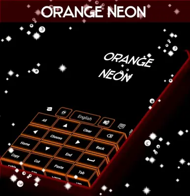 Orange Neon Go Keyboard android App screenshot 0