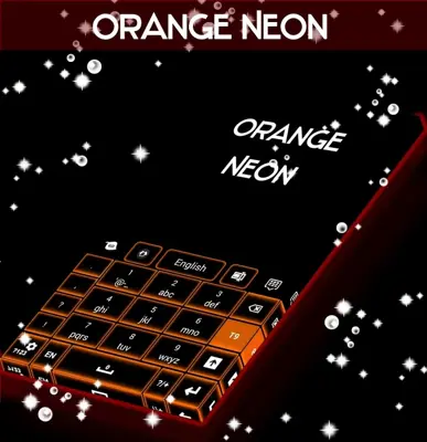 Orange Neon Go Keyboard android App screenshot 1