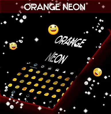 Orange Neon Go Keyboard android App screenshot 2