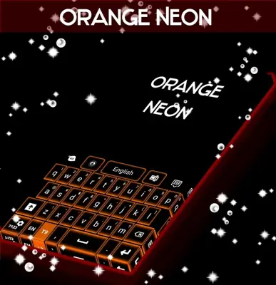 Orange Neon Go Keyboard android App screenshot 4